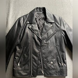 Uniqlo Leather Biker Jacket Sz S